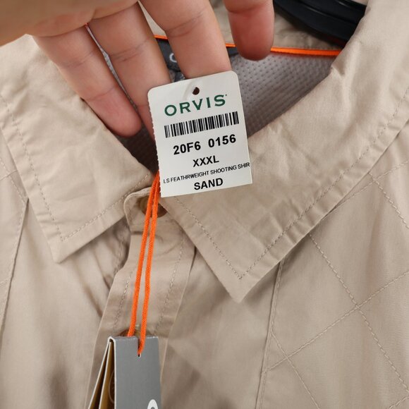 NWT Orvis Shirt Mens 3XL Featherweight Shooting quilted shoulder Cotton Blend - Picture 7 of 16